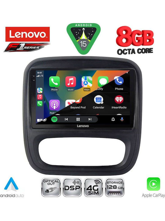 Lenovo Car Audio System for Opel Vivaro Renault Trafic Nissan NV300 2014-2019 (Bluetooth/USB/WiFi/GPS/Apple-Carplay/Android-Auto) with Touch Screen 9"