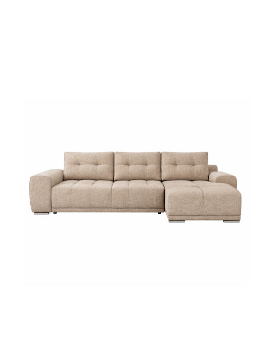 Comfyra Ecke Sofa Bett mit Rechte Ecke Beiget 270x181x75cm