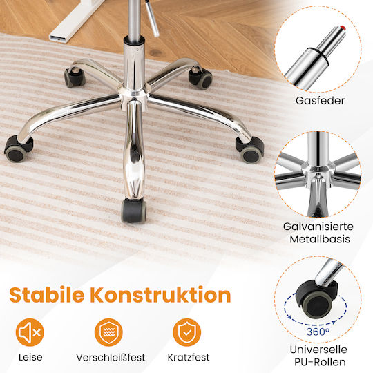 Costway Stuhl Büro mit Verstellbaren Armen Transparent