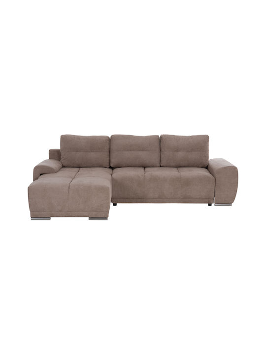 Comfyra Ecke Sofa Sofa mit Linke Ecke & Stauraum Beige 268x180x83cm
