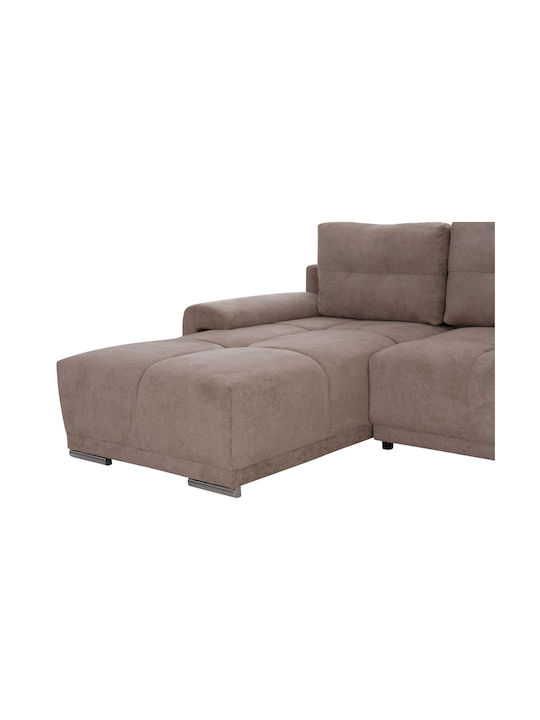 Comfyra Ecke Sofa Sofa mit Linke Ecke & Stauraum Beige 268x180x83cm