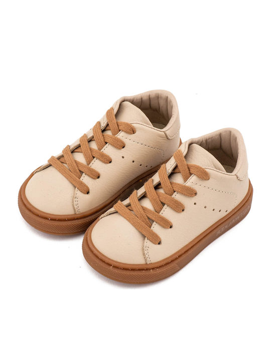 Babywalker Beige Baptism Leather Sneakers