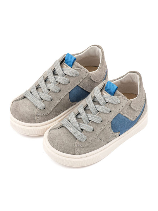 Babywalker Βαπτιστικά Δερμάτινα Sneakers Γκρι