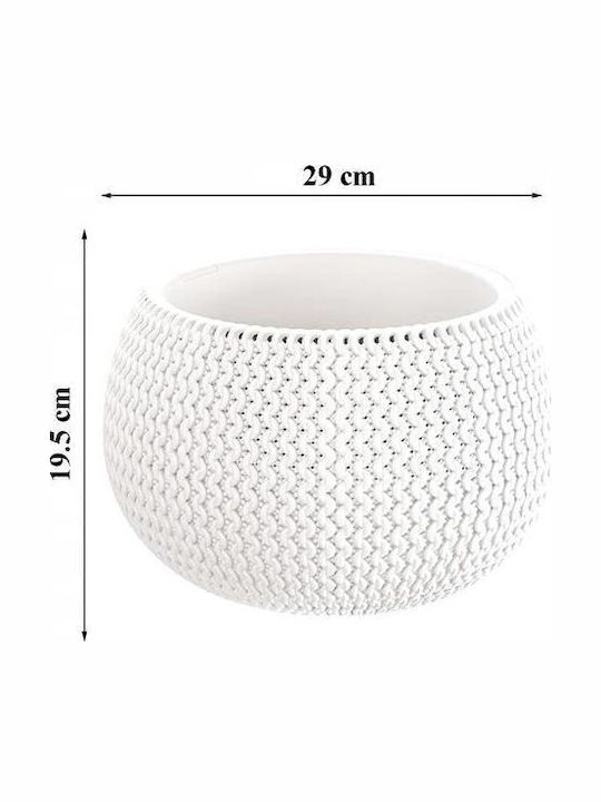 Prosperplast Flower Ghiveci Plastic Alb 29x29εκ.
