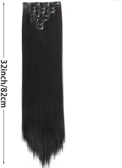 Animis Beauty Τρέσα σε Μαύρο Χρώμα 80cm 6τμχ