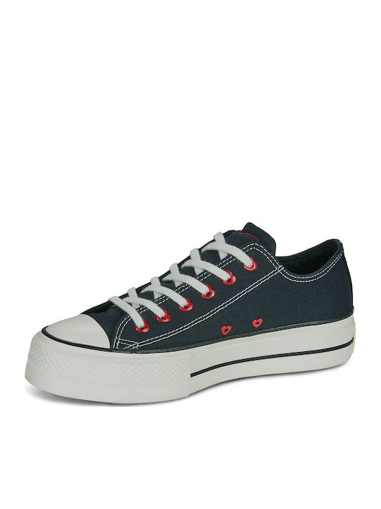 Chuck Taylor All Star Дамски Флатформи Сникърси Черни