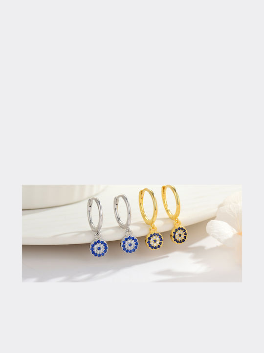 Einzelner Ohrring aus Silber mit Steinen