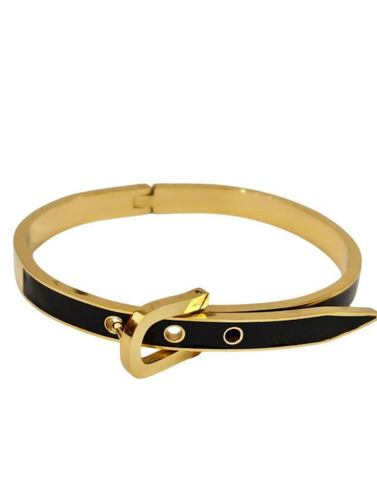 Awear Women's Steel Handcuff Bracelet Gold Plated 6cm