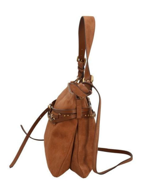 Leather Women's Shoulder Bag Tabac Brown