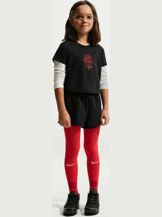 Kids' Crop Top Long Sleeve Black