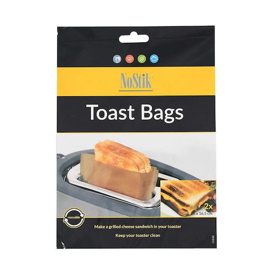 NoStik Non-Stick Case for Sandwich Maker and Toaster Multipurpose 16x16.5cm Set 2 Pieces