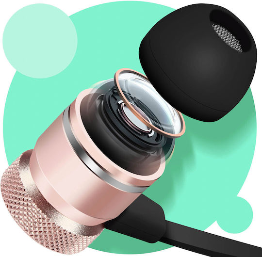 In-ear Bluetooth Headphone Remote Control + Microphone Black Rose Gold