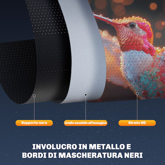 HomCom Οθόνη Προβολής Projector για Τοίχο/Οροφή με Λόγο Εικόνας 16:9 293x193cm / 120"