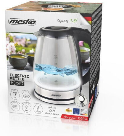 Mesko Kettle 1.8L 1400W Silver