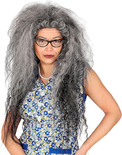 Witch Wig Oversized Grey