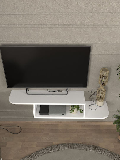 Stand TV Macros Alb L120xA29.6xÎ18.6cm