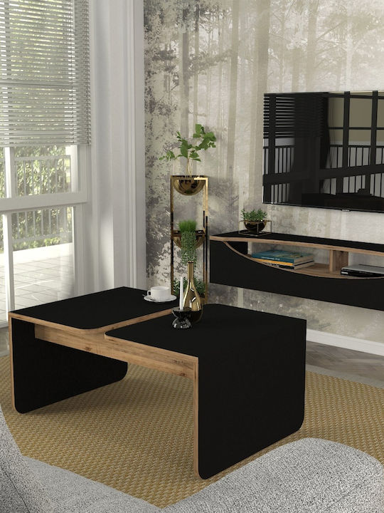 TV Stand Gieza Black 120x29.6x23.8cm