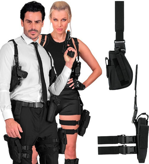 Karnevalsaccessoires Waffe Linkes Bein Lara Croft & Swat