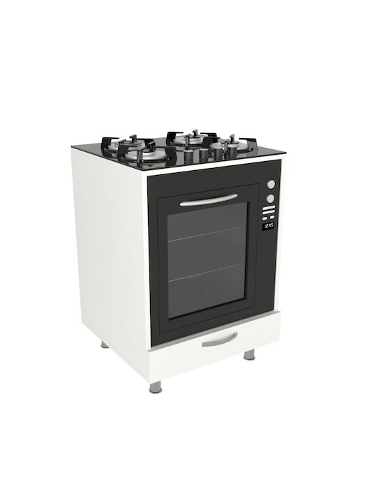 Ντουλάπι Κάτω Φούρνου Λευκό 60x58.8x85εκ.