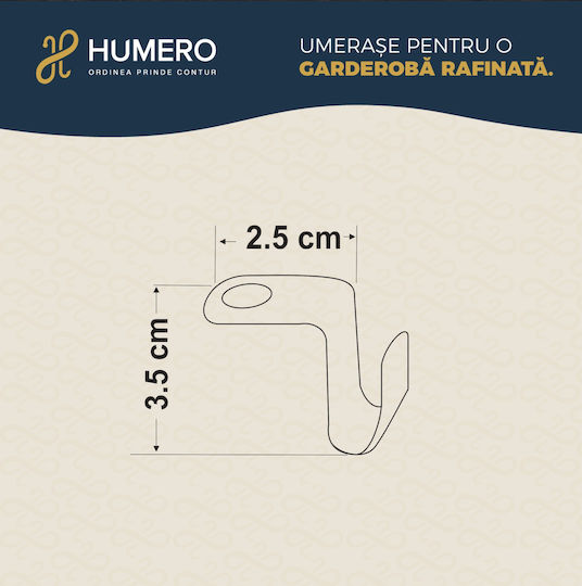 Humero Κρεμαστράκια Φορετά Πλαστικά Λευκά 30τμχ