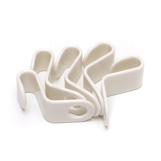Humero Plastic Hanger Kitchen Hook White 100pcs