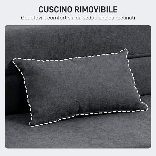 Multifunctional Bean Bag Chair Dark Gray 80x80x64cm