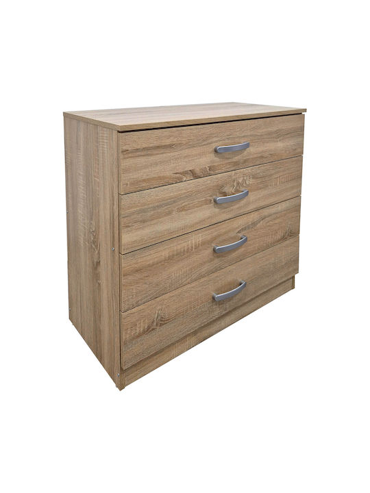 Bedroom Furniture Set Athos Sonoma with Mattress 90x190cm 3pcs