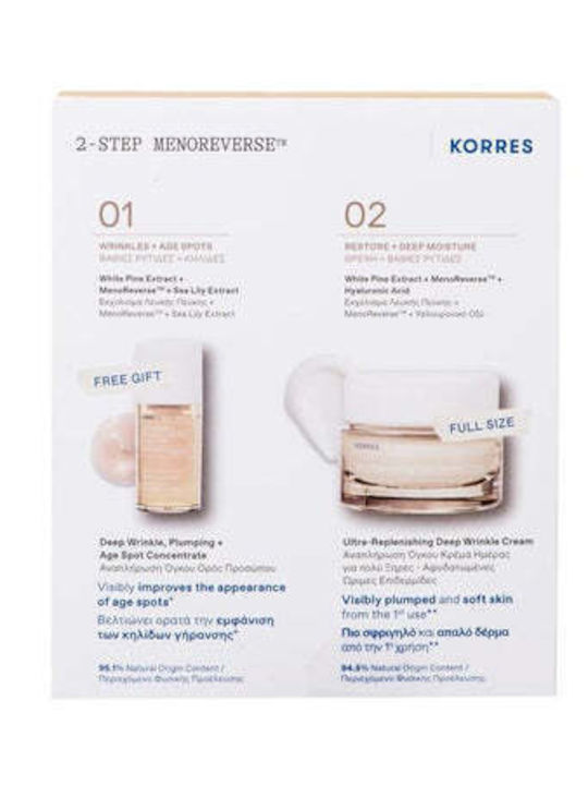 Korres 2-Step Meno Reverse Hautpflegeset für Anti-Aging & Feuchtigkeitsspendend 2Stück
