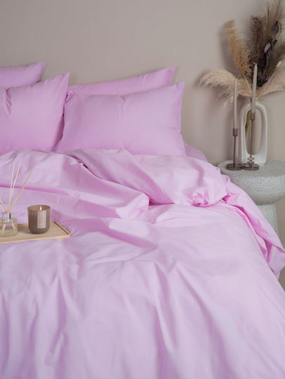 Sunshine Sheet Sets Double with Elastic 150x205+30cm. Cotton Feelings 151 Lila 4pcs