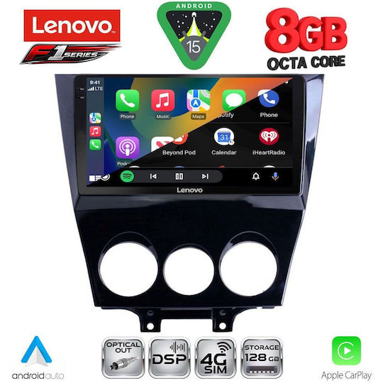 Lenovo Auto-Audiosystem für Mazda RX-8 2008-2014 (Bluetooth/USB/WiFi/GPS/Apple-Carplay/Android-Auto) mit Touchscreen 9"
