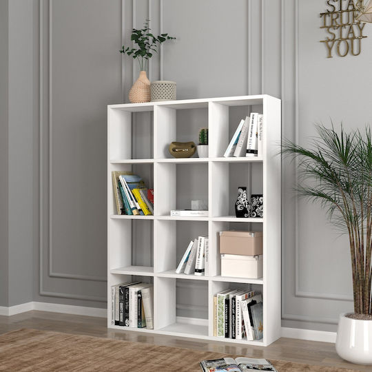 Bibliotecă Ultimate Albă 93.6x22x124.2cm