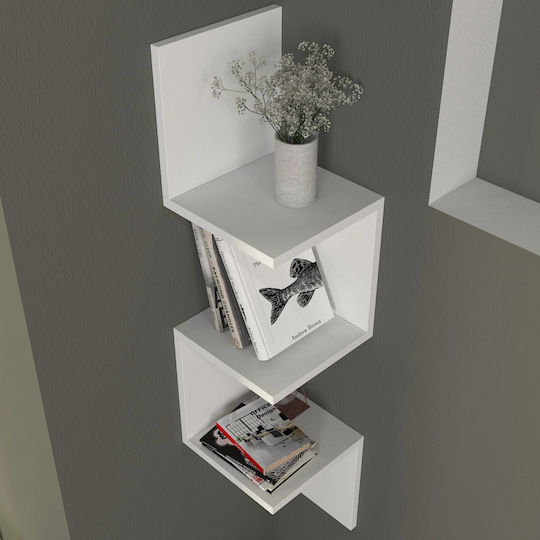 Corner Shelf Wall 25x25x105cm White Corner Shelf Wall 25x25x105cm White