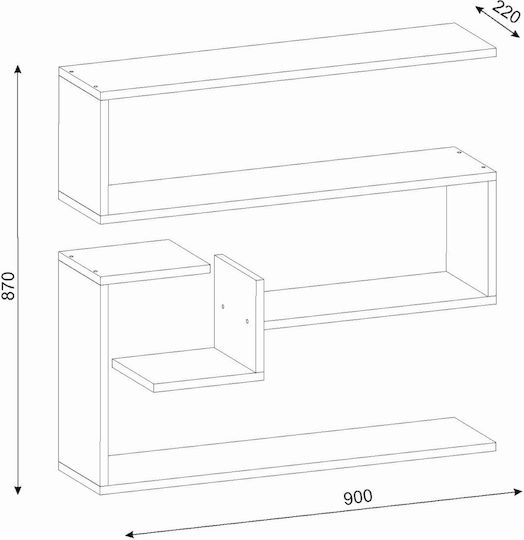 Ράφι White 90x22x87εκ.