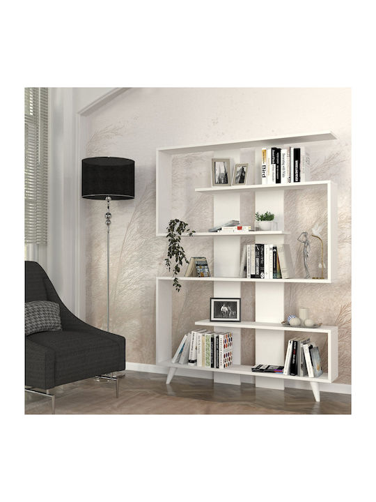 Bibliotecă Albă 62x20x120 cm