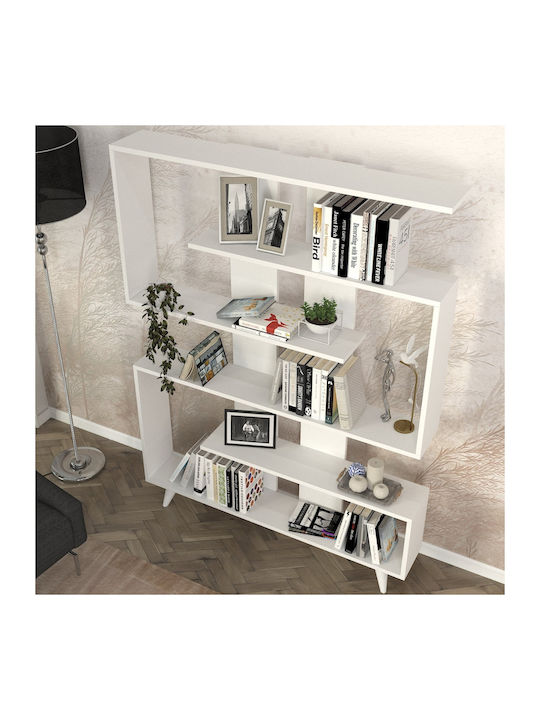 Bibliotecă Albă 62x20x120 cm