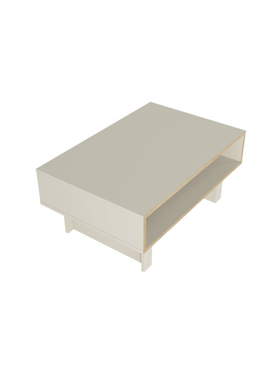 Masa De Cafea Centrală Rectangulară Selinos Din Lemn Sandstone L90xL60xÎ39.6cm