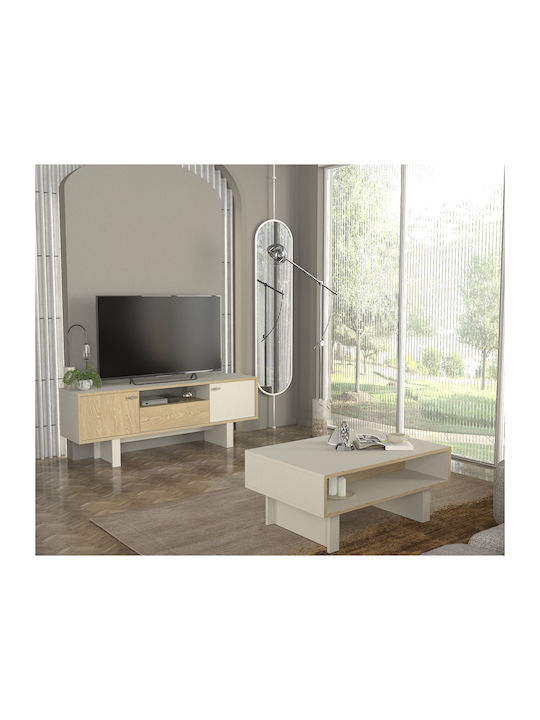 Masa De Cafea Centrală Rectangulară Selinos Din Lemn Sandstone L90xL60xÎ39.6cm
