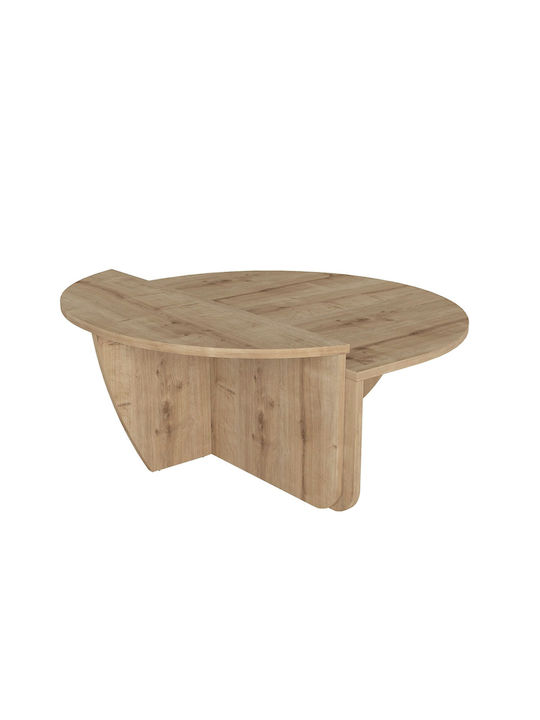 Rundes Zentral Kaffeetisch Nilvia Holz Sapphire M90xL85xH35cm