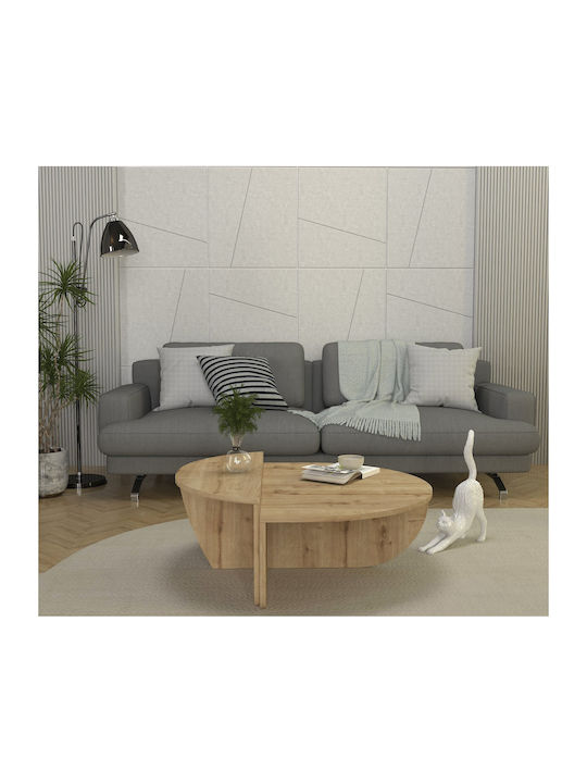 Rundes Zentral Kaffeetisch Nilvia Holz Sapphire M90xL85xH35cm