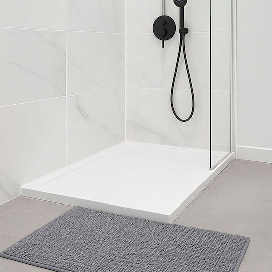 Ankor Αντιολισθητικό Πατάκι Μπάνιου 850945 Γκρι 60x90εκ.