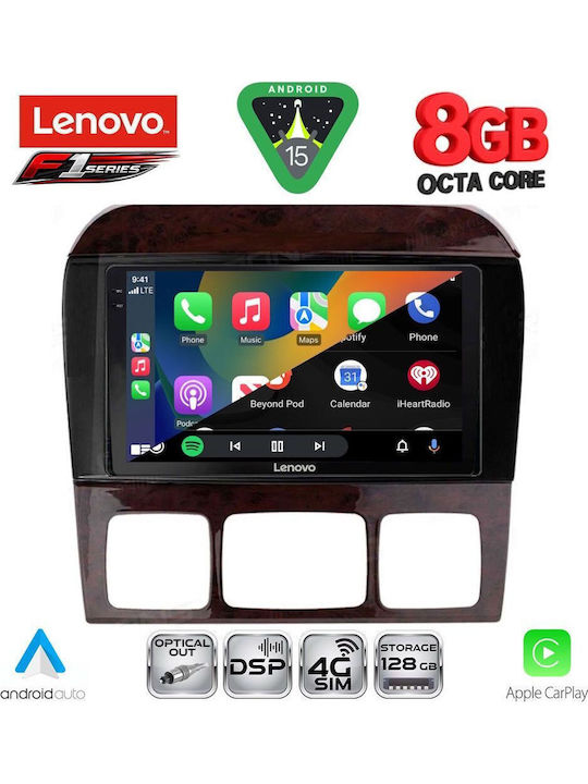 Lenovo Car Audio System for Mercedes-Benz S Class 1998-2005 (Bluetooth/USB/WiFi/GPS/Apple-Carplay/Android-Auto) with Touch Screen 9"