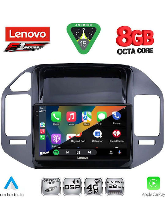 Lenovo Car Audio System for Mitsubishi Pajero 1999-2006 (Bluetooth/USB/WiFi/GPS/Apple-Carplay/Android-Auto) with Touch Screen 9"