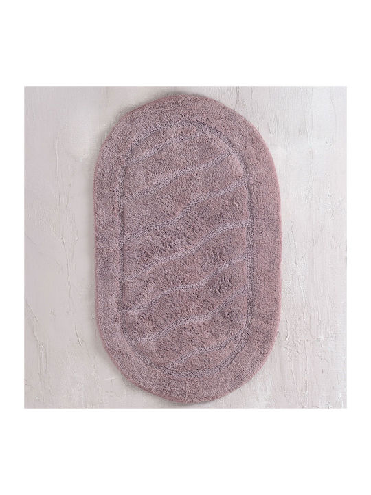 Rythmos Bath Mats Set Cotton Oval Oval 120-117-006 Aged Purple 50x80cm