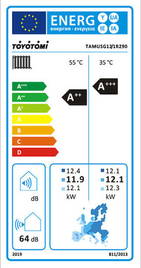 Toyotomi Atria Single Phase Heat Pump 12kW 75°C Monoblock