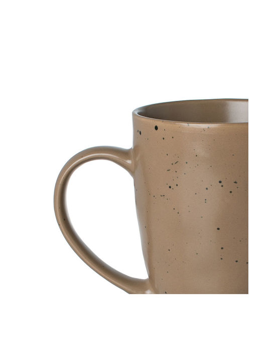 Estia Earth Dot Κούπα από Πορσελάνη Καφέ 440ml