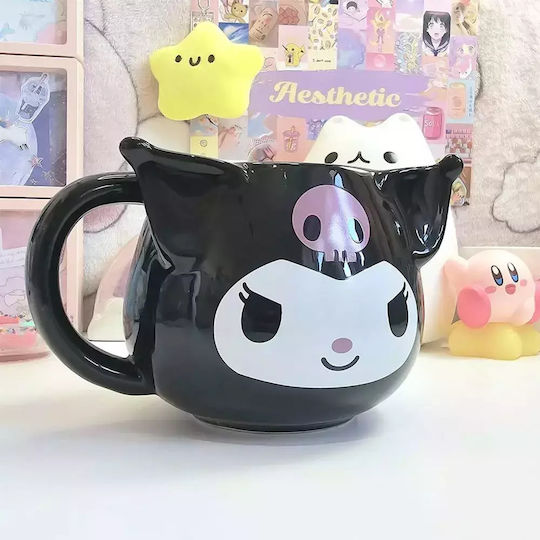 Cană 3D D&h Kuromi Figurină Tridimensională din Lut 350ml Negru Cană 3D D&h Kuromi Figurină Tridimensională din Lut 350ml Negru