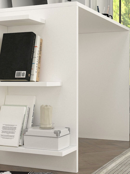 Birou Pure Whitespace Din Lemn Alb 104.5x40x73.8cm