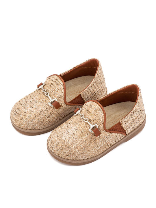 Babywalker Babywalker Christening Shoes for Boys Fabric Moccasins in Tabac