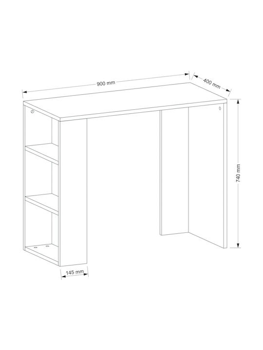 Birou Din Lemn Anthracite 90x40x73.8cm