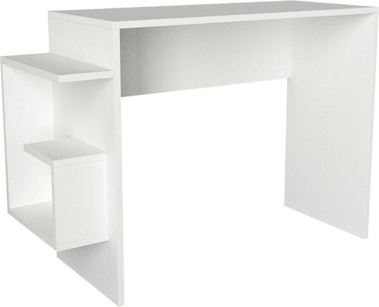 Birou Sharp Focus Din Lemn Alb 104.5x40x73.8cm